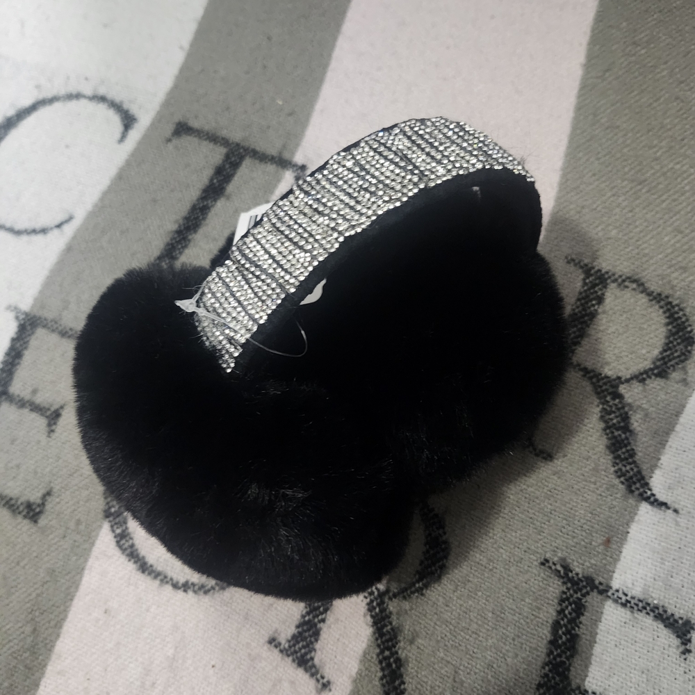 Elegant Black and Silver Earmuffs